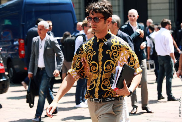versace style silk shirt mens